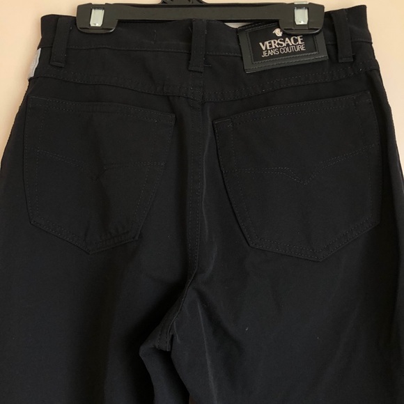 Versace Jeans Couture High Rise Black Dress Pants, Made in Italy - Picture 10 of 16